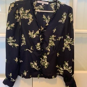 Floral Cupcakes and Cashmere blouse - size small.